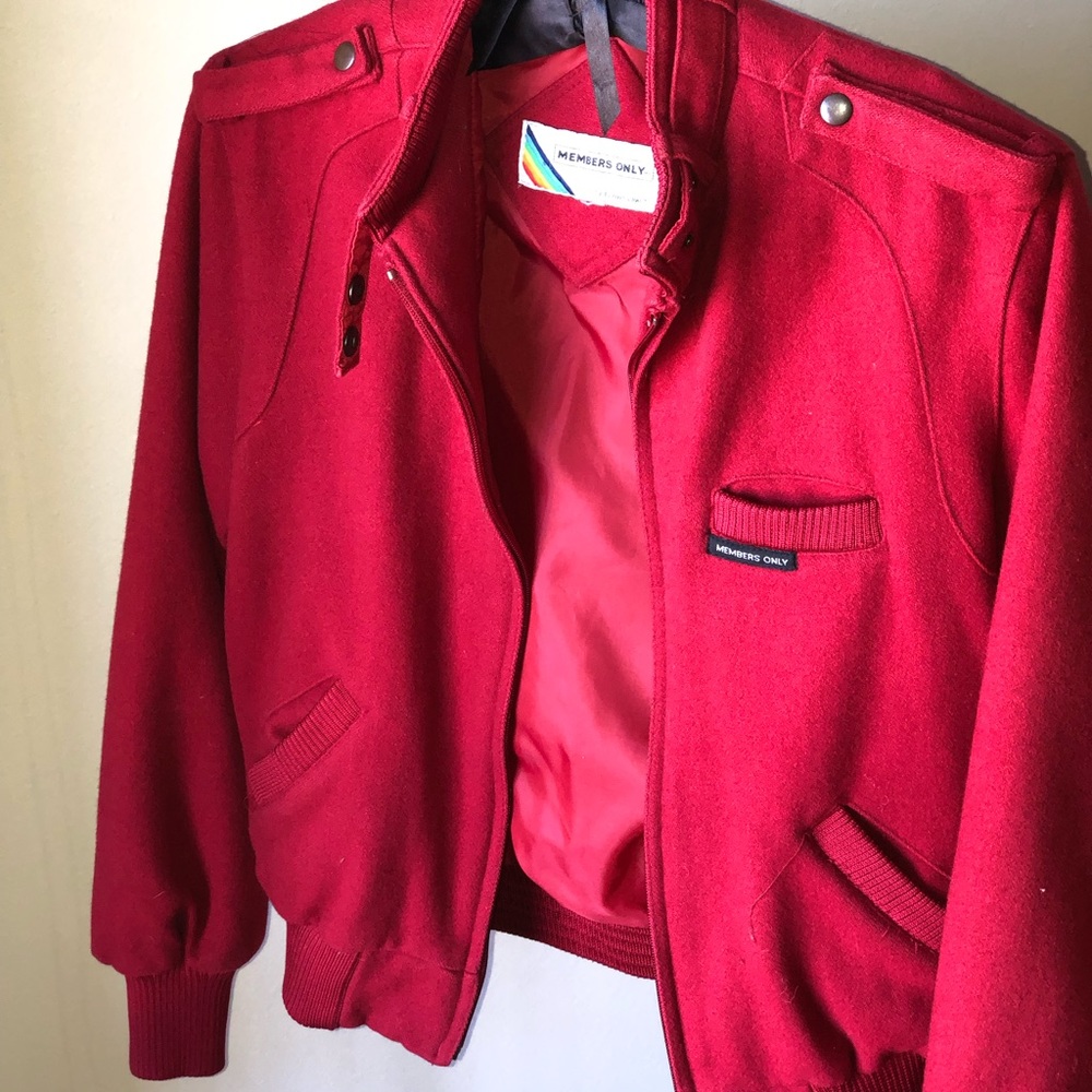 Vintage Members Only Red Coat